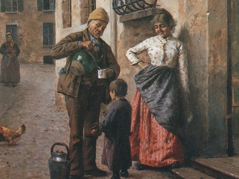 1862-Tomaso Dal Pozzo - Il lattaio, 1902 circa - Pinacoteca Comunale di Faenza
